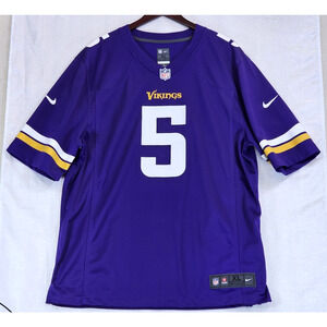 NIKE On Field MN Vikings Teddy Bridgewater #5 NFL Players Jersey Purple Size XL